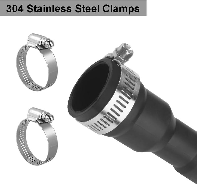 TT FLEX TTFLEX Dishwasher Drain Hose 6 FT, Flexible Discharge Dishwasher Hose with Stainless Steel Clamps, Trim to Fit 5/8", 3/4", or 1" Dishwasher Outlet and Garbage Disposal/Sink End - Image 3